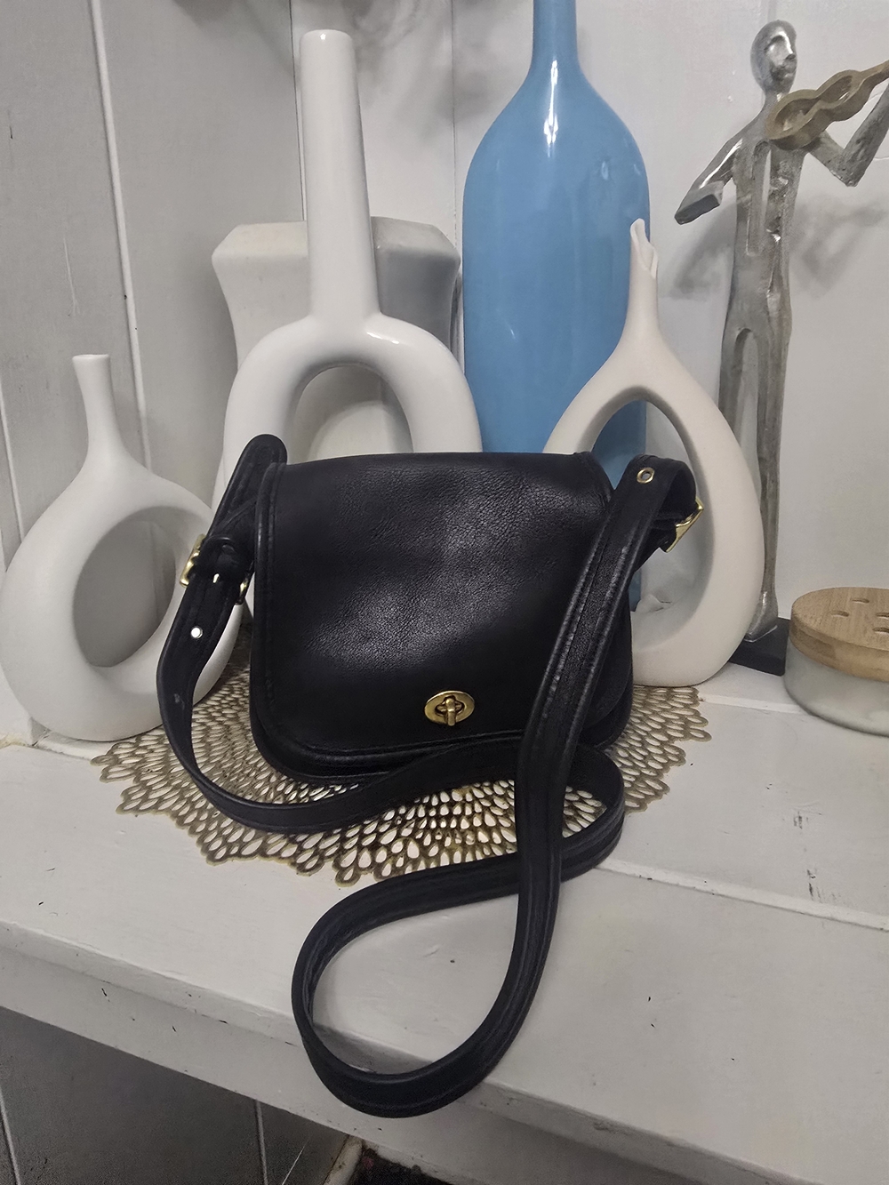 Vintage COACH LEGACY FLAP BAG 9965 BLACK
